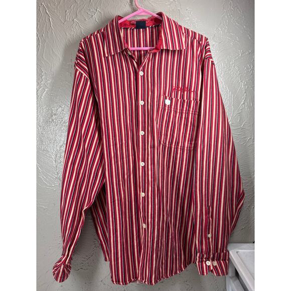 Vintage Phat Farm 90s Y2K Button Down Shirt Striped Long Sleeve Mens Size 2XL - Picture 1 of 6